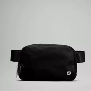 Lululemon Everywhere Belt Bag Black with Silver Logo